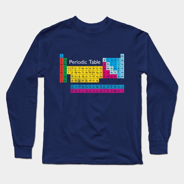 Vintage Periodic Table Long Sleeve T-Shirt by vladocar